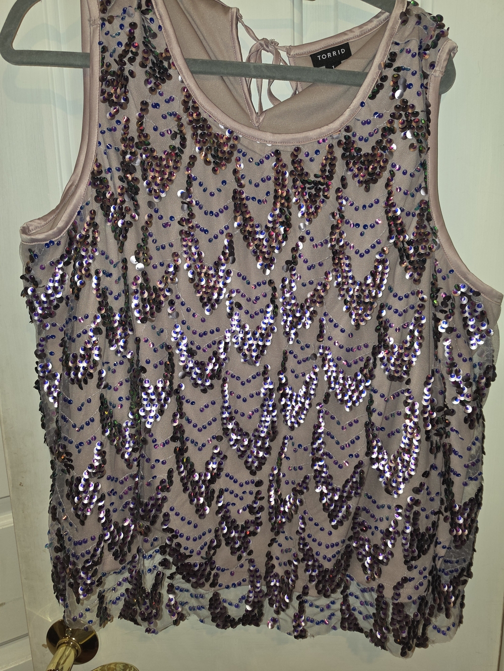 torrid lavender sequin camisole